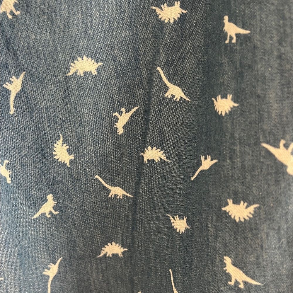 ModCloth Chambray Dino Button Down sleeveless top. - image 6